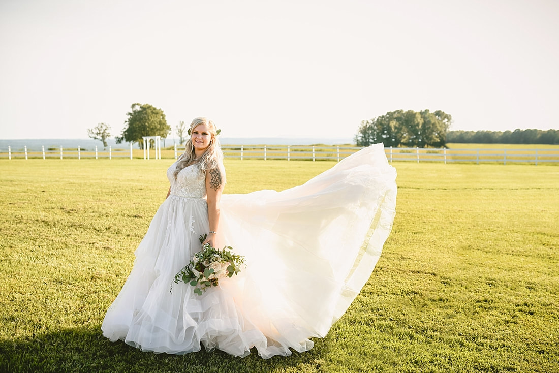 wedding photos on love mountain at the wedding barn in arkansas