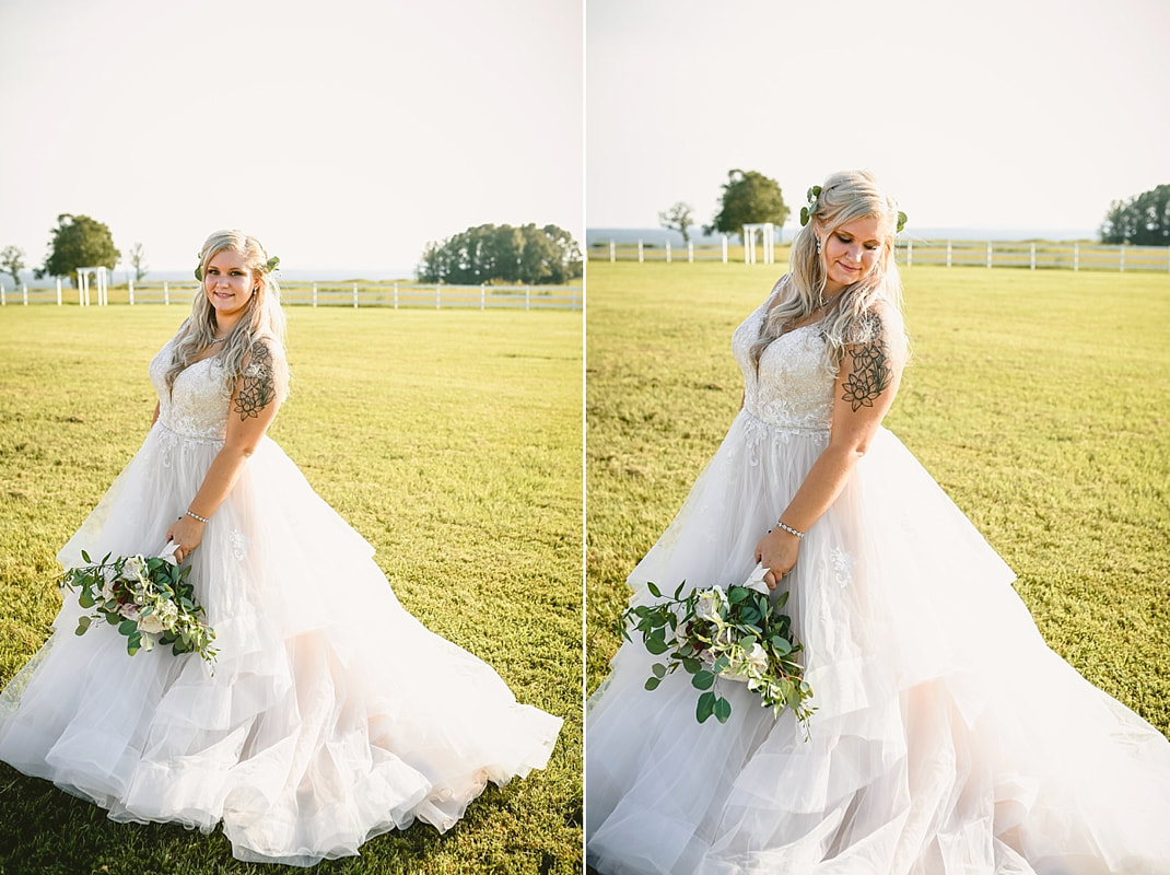 wedding photos on love mountain at the wedding barn in arkansas