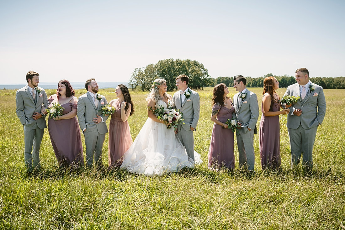 wedding photos on love mountain at the wedding barn in arkansas