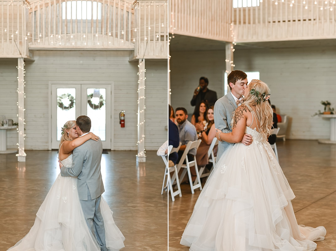 wedding reception photos on love mountain at the wedding barn in arkansas