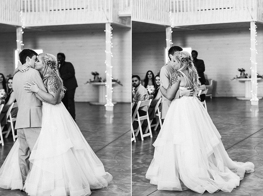 wedding reception photos on love mountain at the wedding barn in arkansas