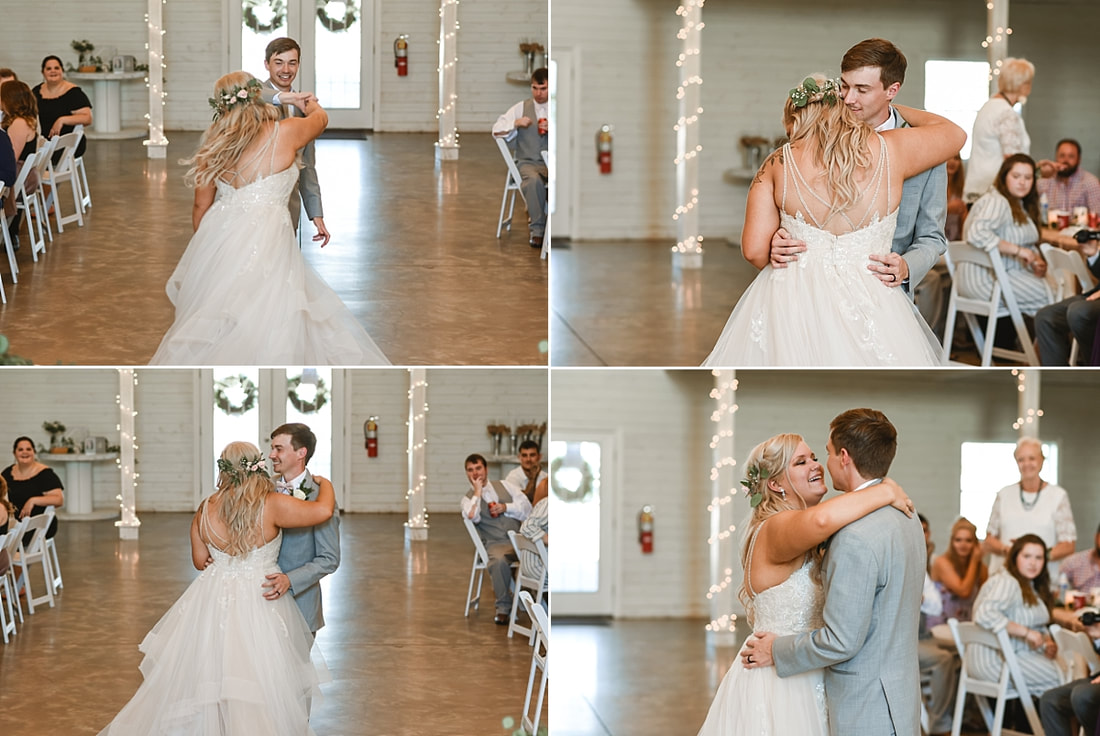 wedding reception photos on love mountain at the wedding barn in arkansas