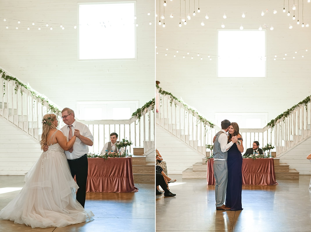 wedding reception photos on love mountain at the wedding barn in arkansas
