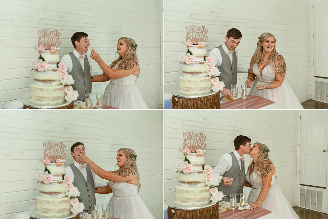 wedding reception photos on love mountain at the wedding barn in arkansas