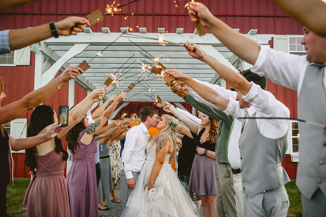 wedding reception photos on love mountain at the wedding barn in arkansas