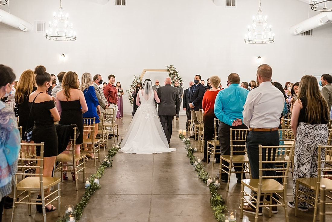 Indoor Wedding Ceremony at Memphis Wedding Venue, Avon Acres