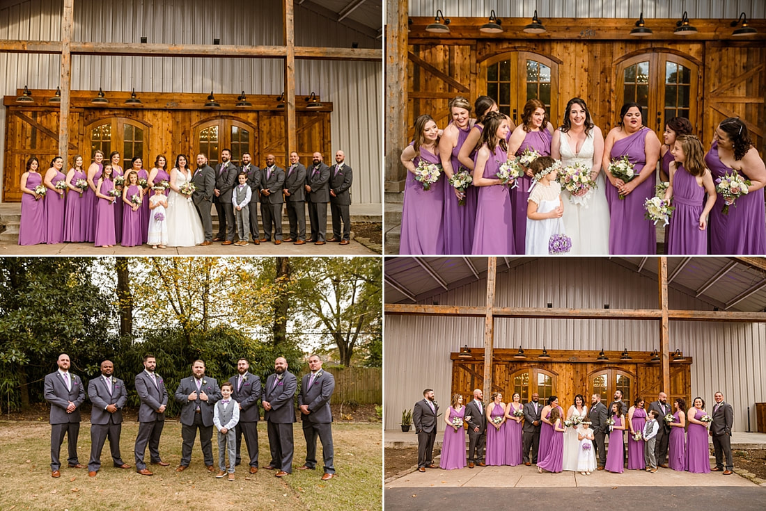 Wedding Party in front of Memphis Wedding Venue, Avon Acres