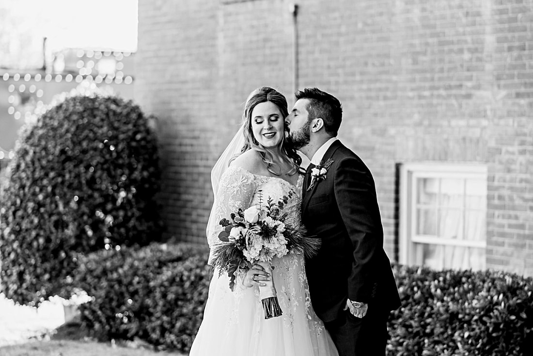 wedding portraits on Collierville Town Square