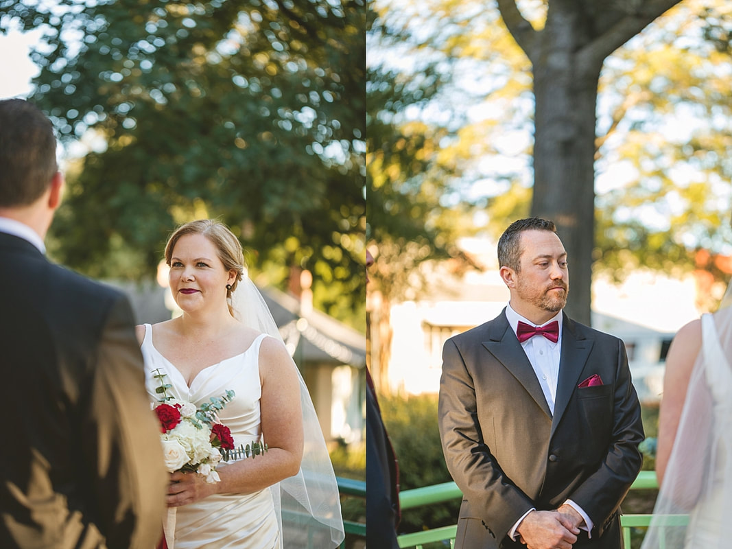 Wedding ceremony at the Collierville Town Square