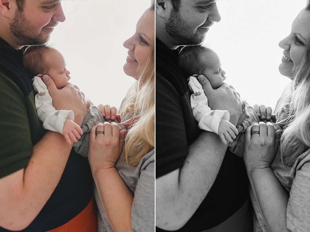 Family photos during newborn photo session in Collierville TN