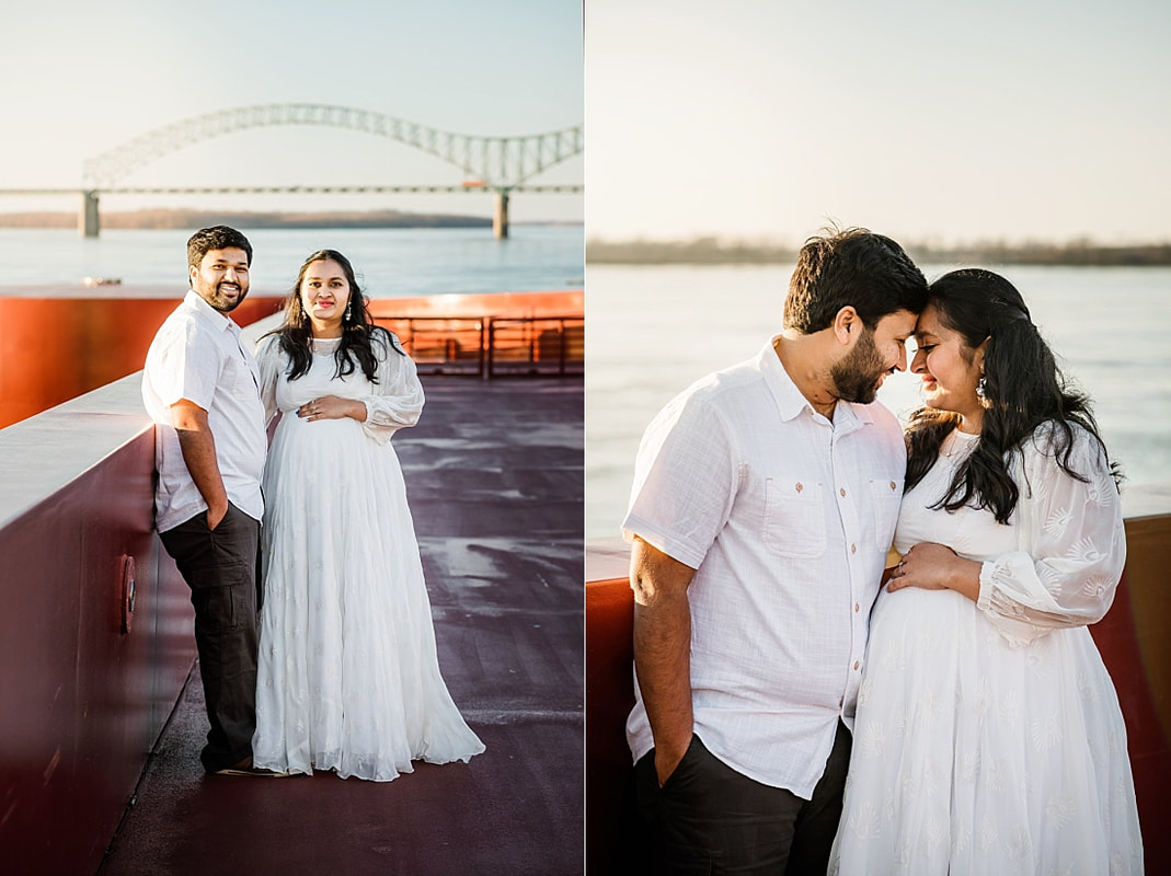 maternity photos downtown memphis by the river