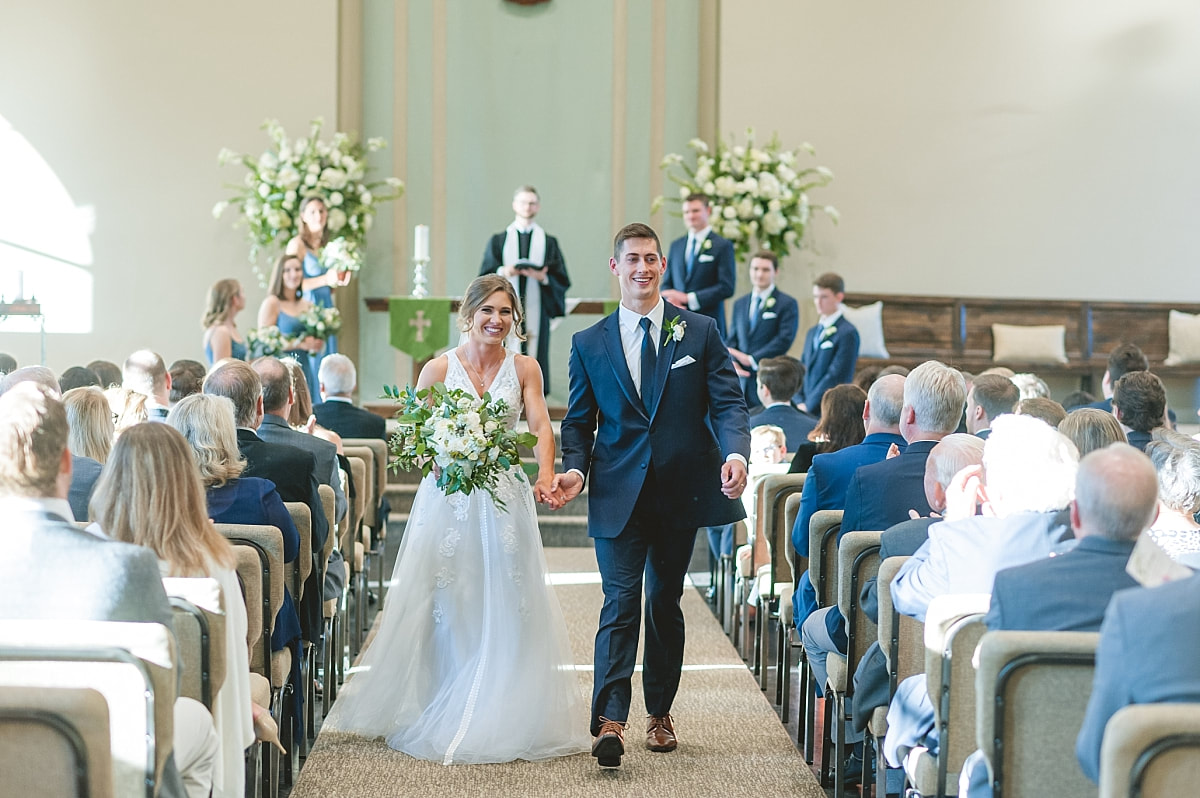 wedding ceremony at st patrick pres in collierville
