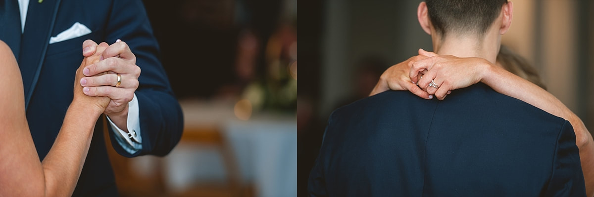 bride and groom's first dance at the robinson gallery downtown memphis