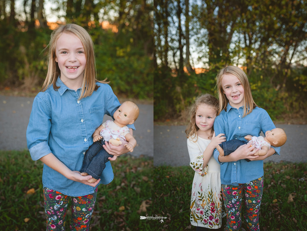 little girls and their baby doll in memphis, tn
