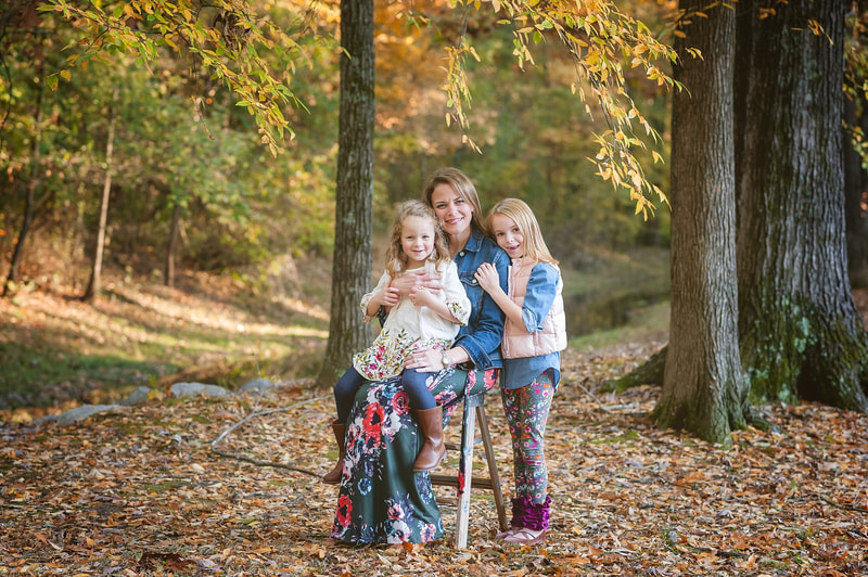 family portrait during the fall in collierville, tn