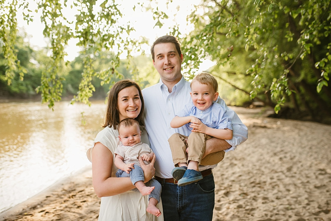 family portrait at Wolf River in Memphis, TN