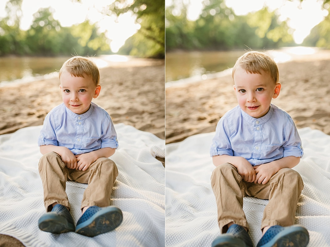 child portrait at the Wolf River in Memphis, TN