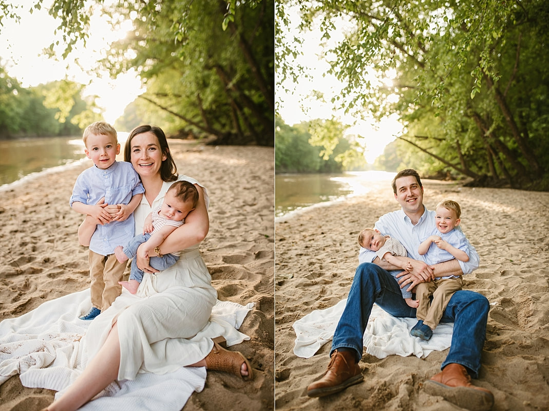 family portrait at Wolf River in Memphis, TN
