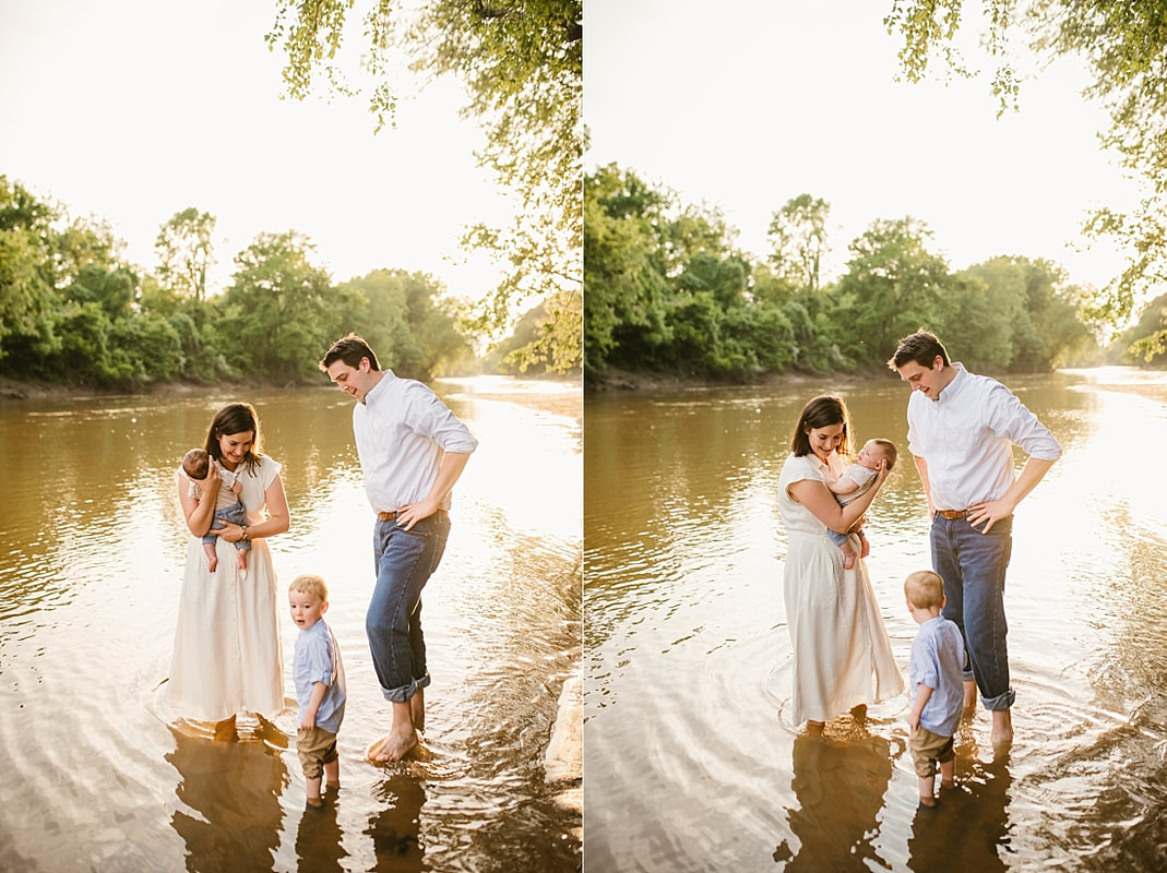 family portrait at the Wolf River in Memphis, TN