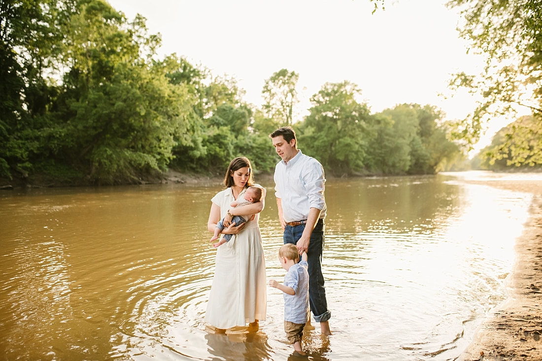 family portrait at the Wolf River in Memphis, TN