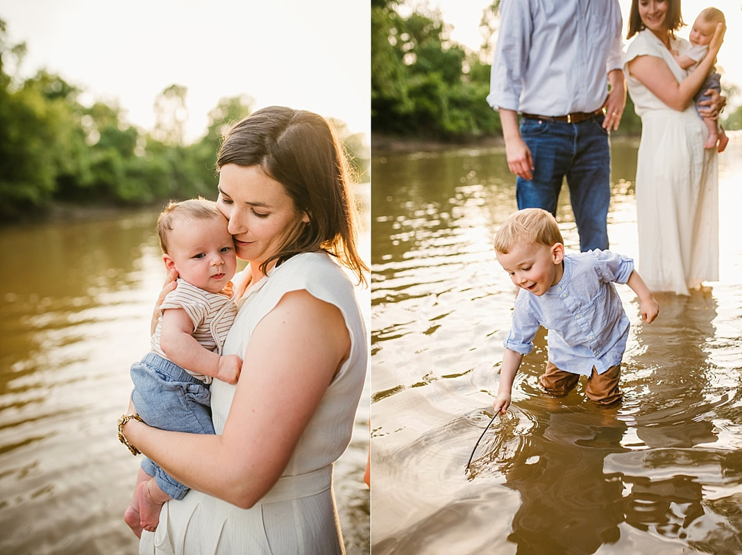 family portrait at the Wolf River in Memphis, TN