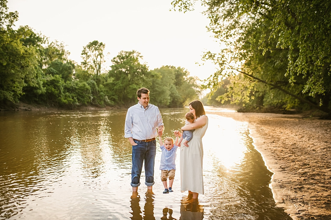 family portrait at the Wolf River in Memphis, TN