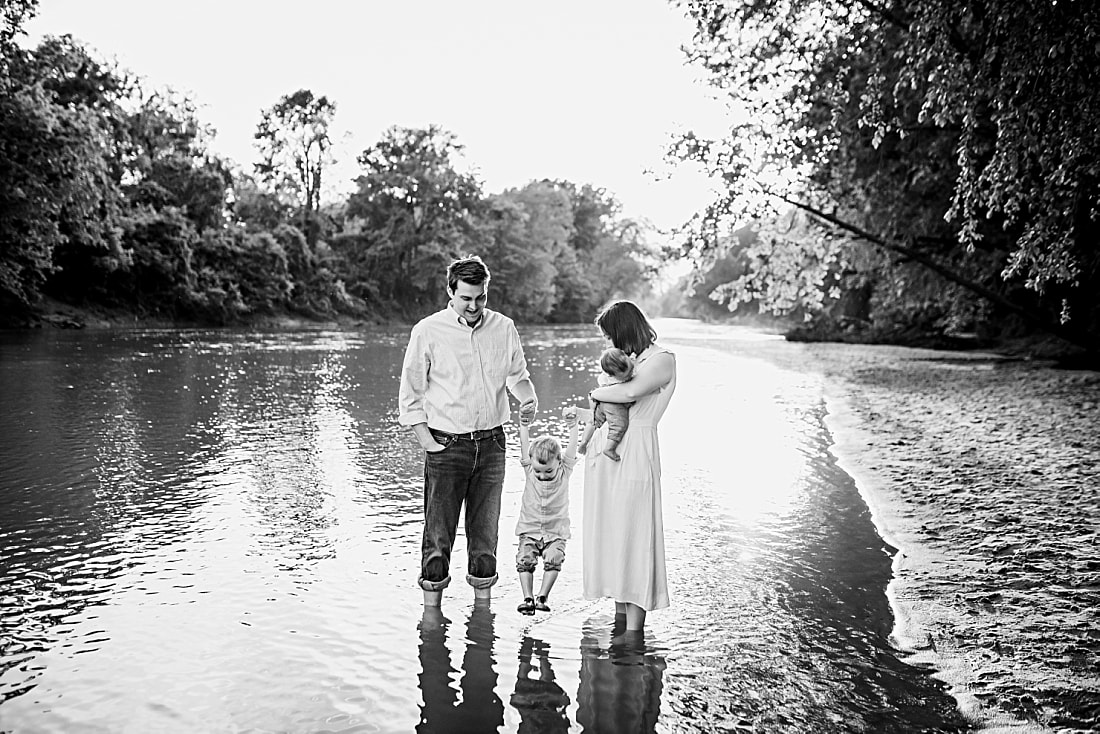family portrait at the Wolf River in Memphis, TN
