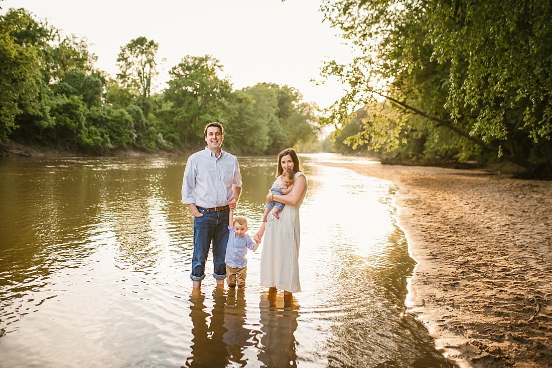 family portrait at the Wolf River in Memphis, TN