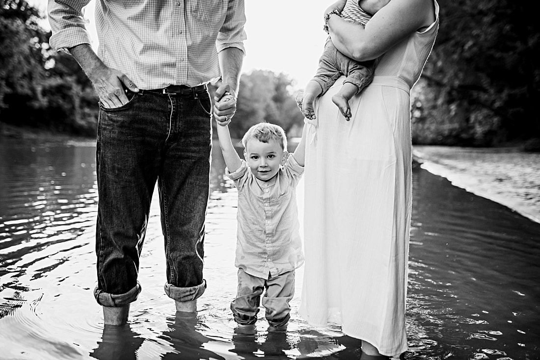 family portrait at the Wolf River in Memphis, TN