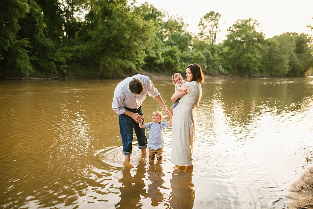 family portrait at the Wolf River in Memphis, TN
