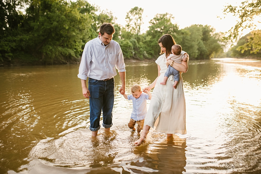 family portrait at the Wolf River in Memphis, TN