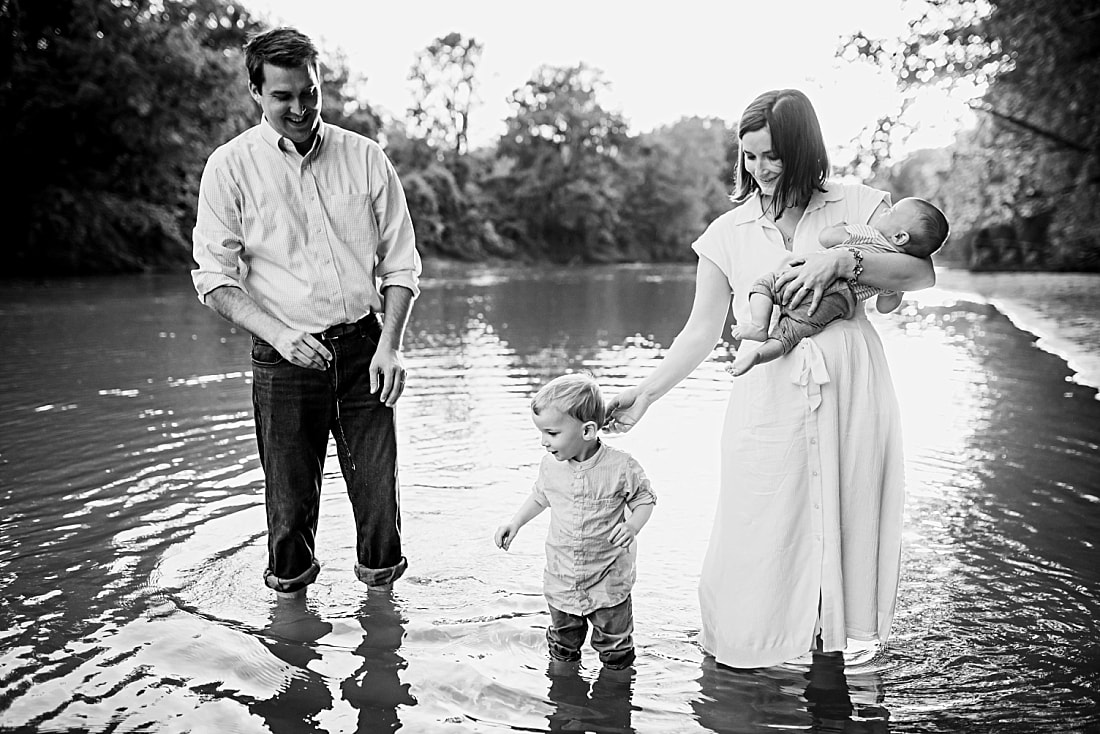 family portrait at the Wolf River in Memphis, TN
