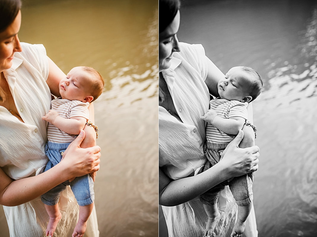 baby portrait at the Wolf River in Memphis, TN