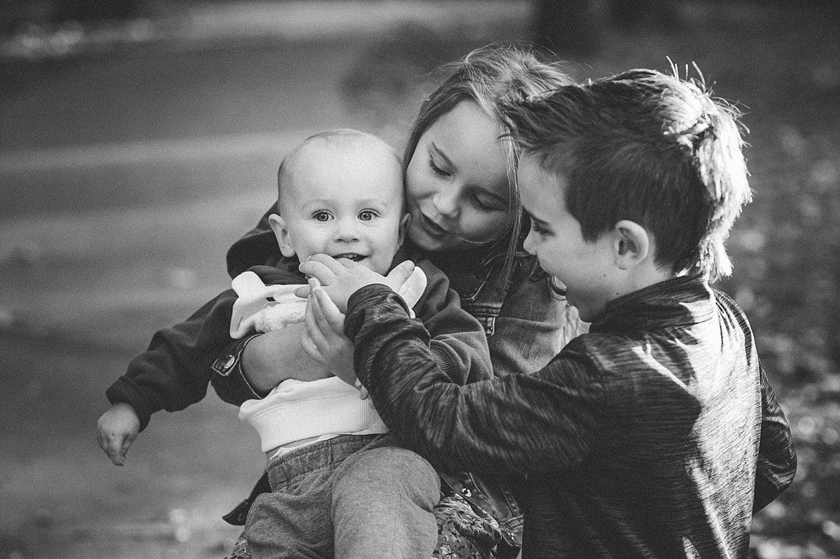 sibling portrait during the fall in collierville, tn