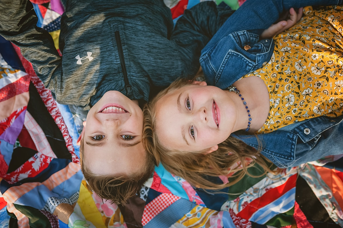 sibling portrait during the fall in collierville, tn