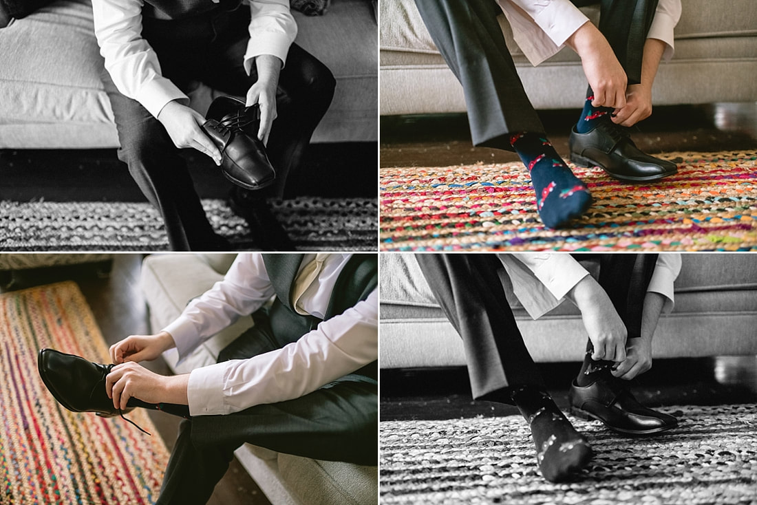 groom getting ready for wedding, Memphis wedding photographer