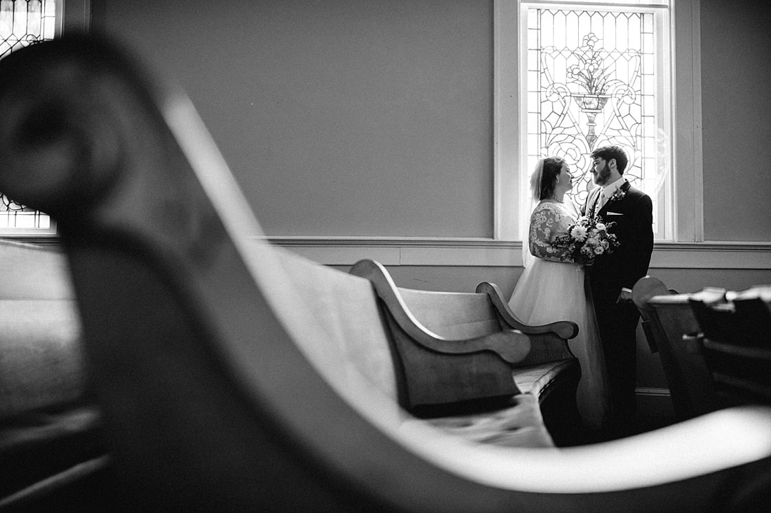 bride and groom wedding portrait at fillmore street chapel corinth, ms, Memphis wedding photographerore street 
