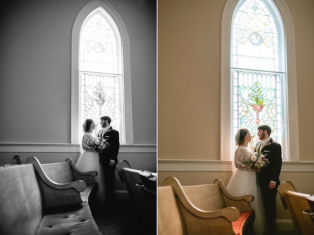 bride and groom wedding portrait at fillmore street chapel corinth, ms, Memphis wedding photographer