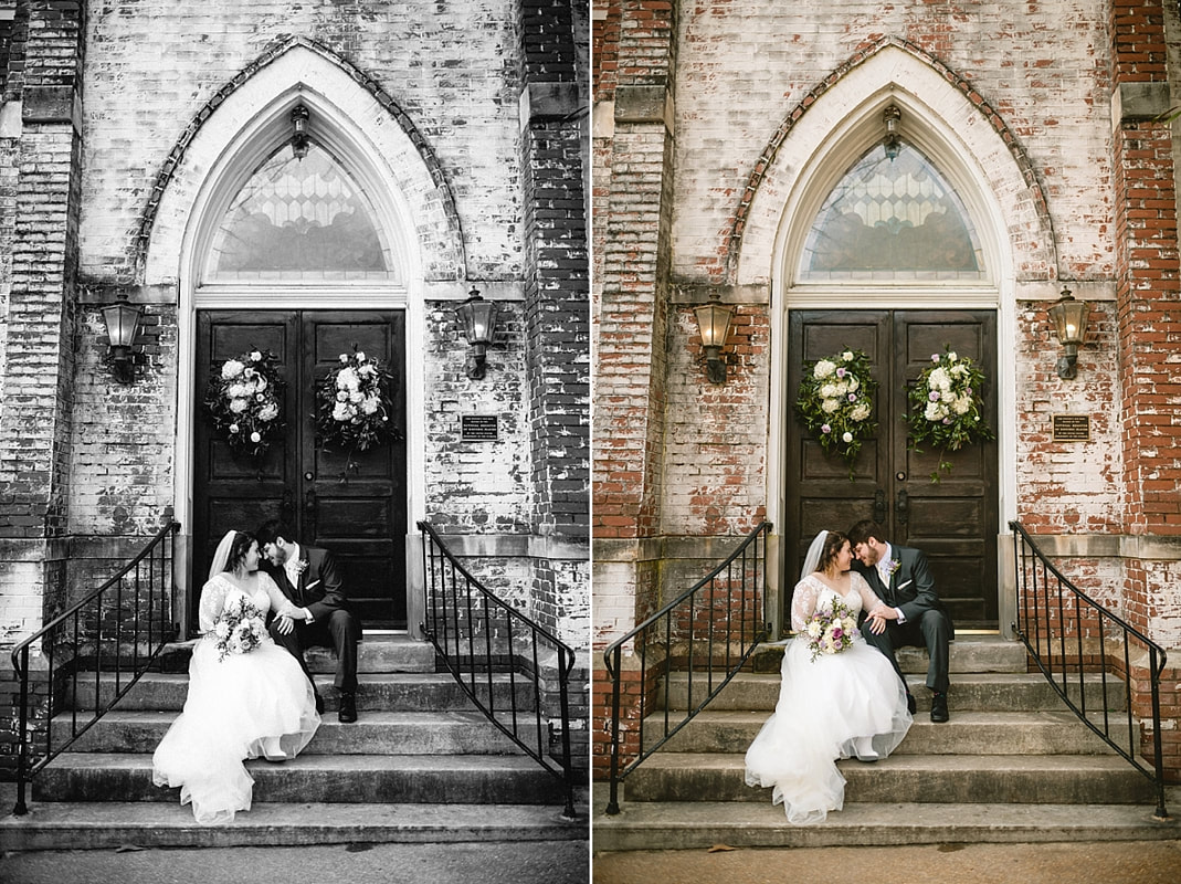 bride and groom wedding portrait at fillmore street chapel corinth, ms, Memphis wedding photographer