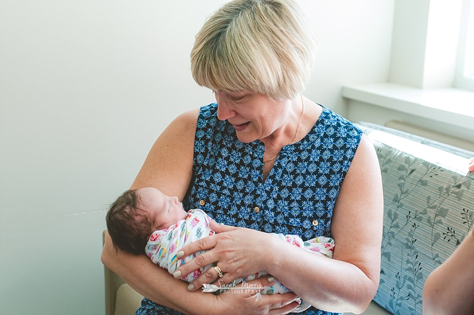 grandma holding her newest grandbaby for the first time at Methodist Le Bonheur Germantown Hospital