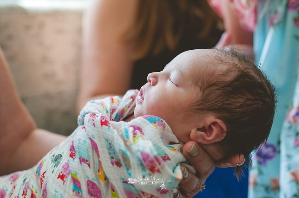 profile shot of newborn baby girl at Methodist Le Bonheur Germantown Hospital