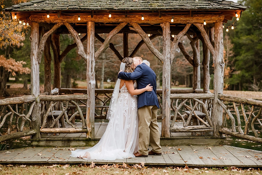 Rustic wedding ceremony at Green Frog Farm