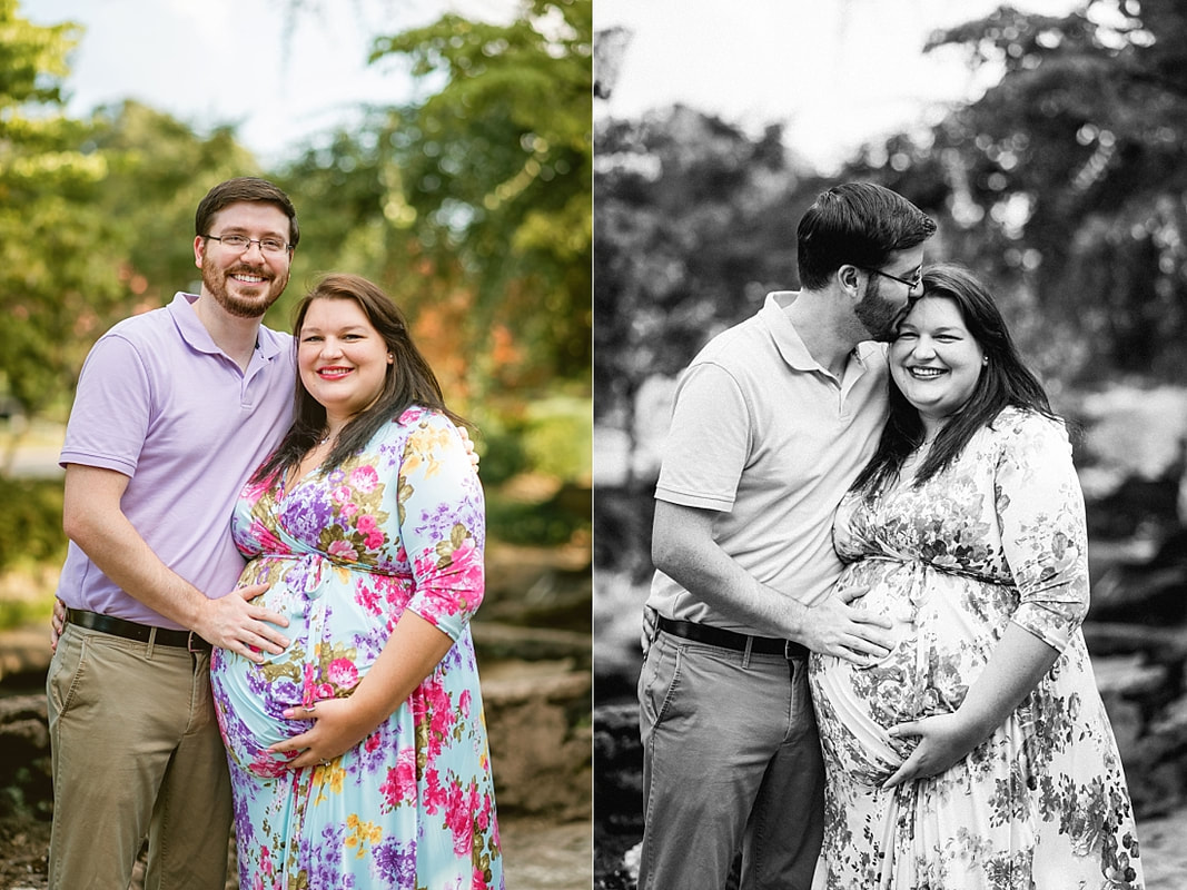 maternity photoshoot at Memorial Park in Memphis, TN