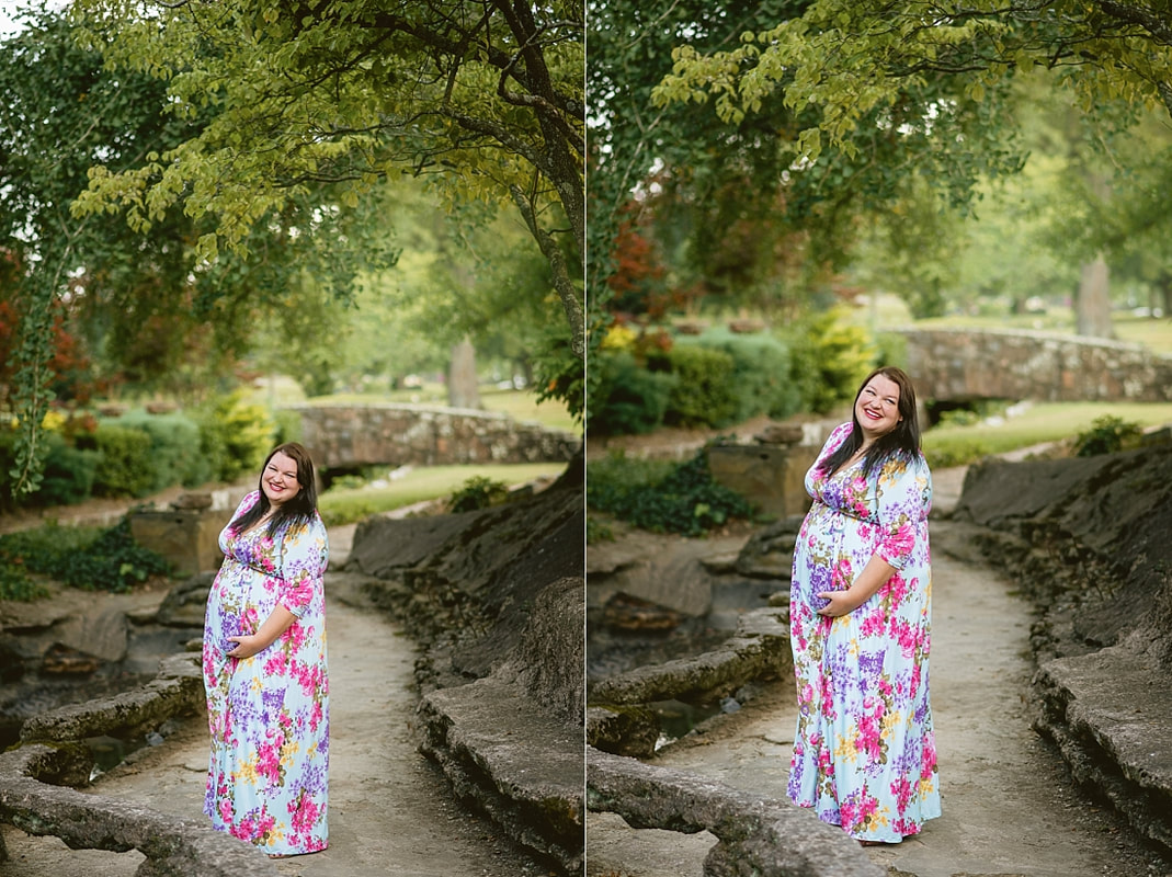 maternity photoshoot at Memorial Park in Memphis, TN