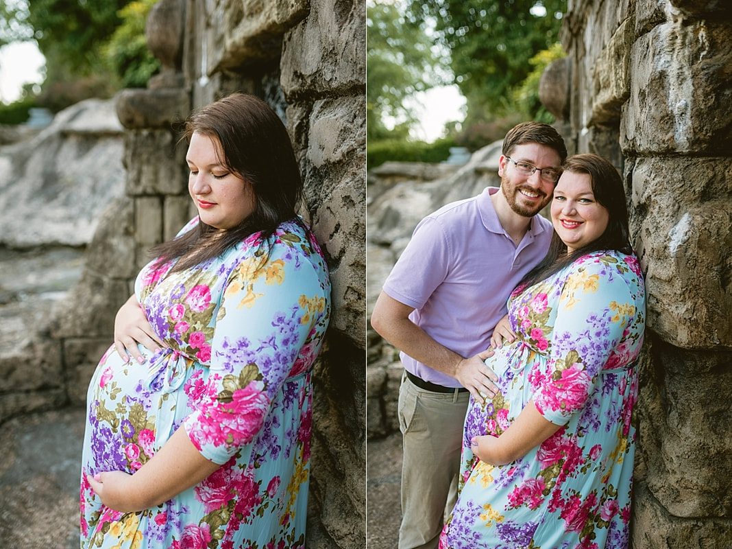 maternity photoshoot at Memorial Park in Memphis, TN