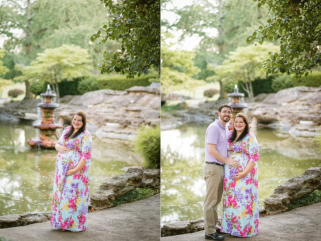 maternity photoshoot at Memorial Park in Memphis, TN