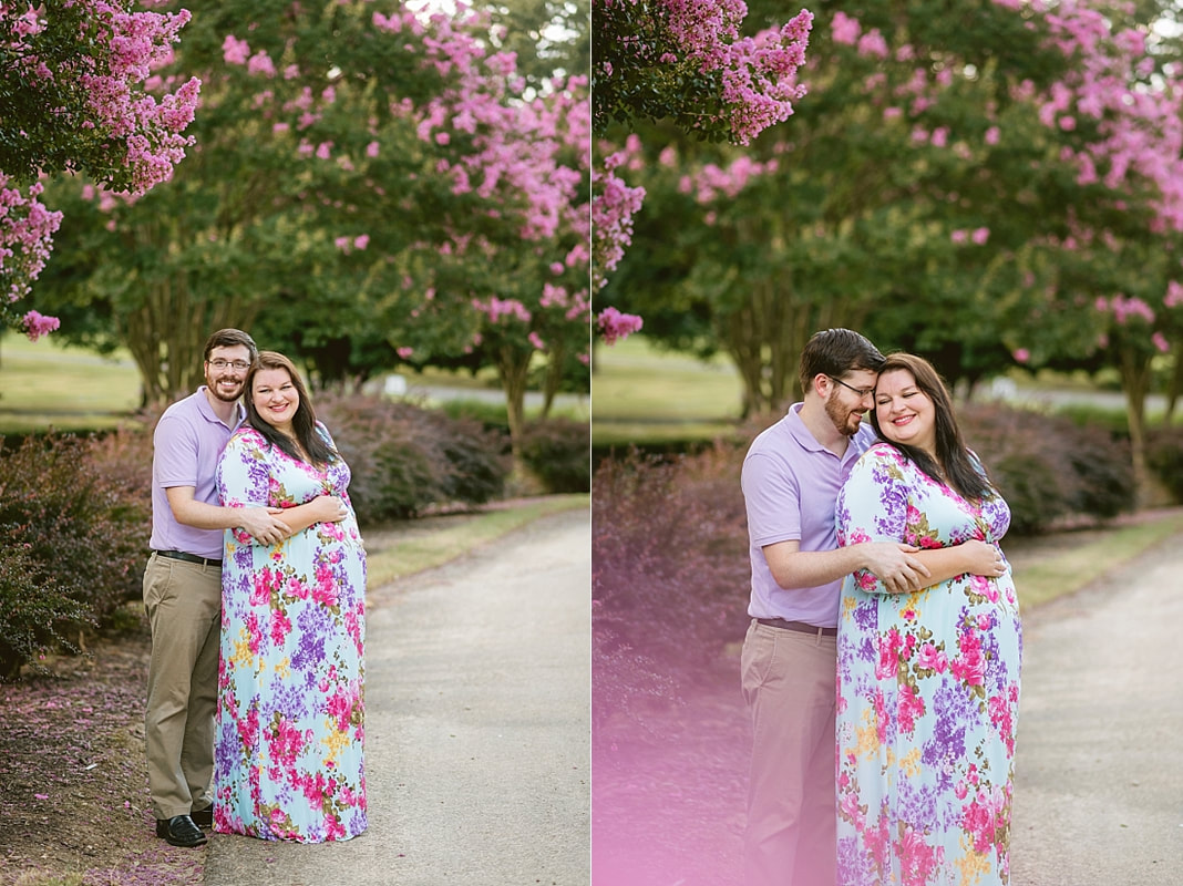 maternity photoshoot at Memorial Park in Memphis, TN