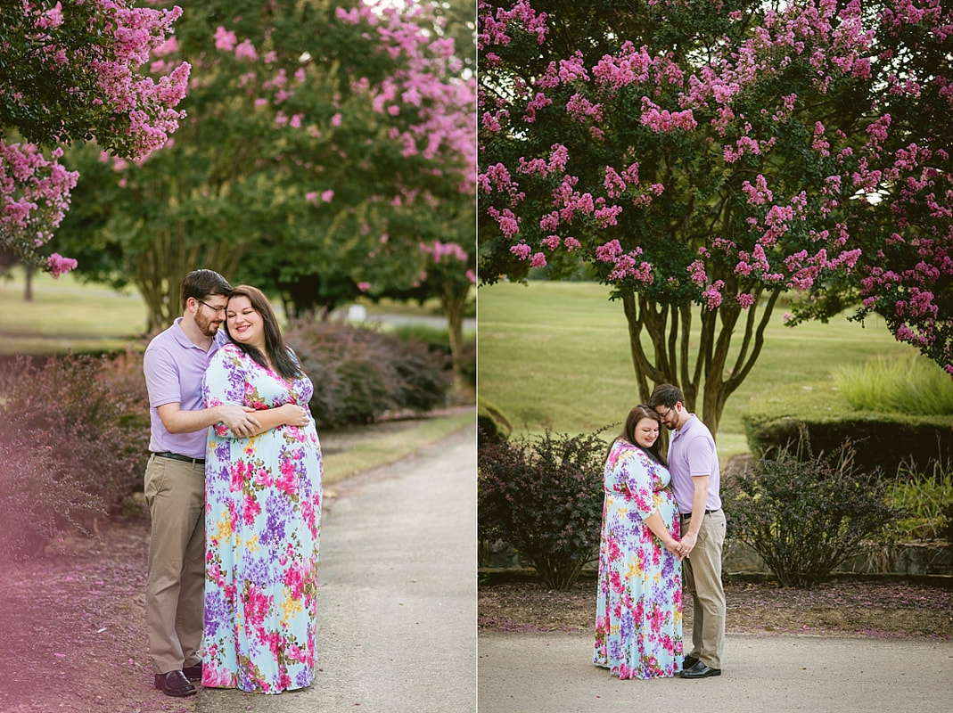 maternity photoshoot at Memorial Park in Memphis, TN