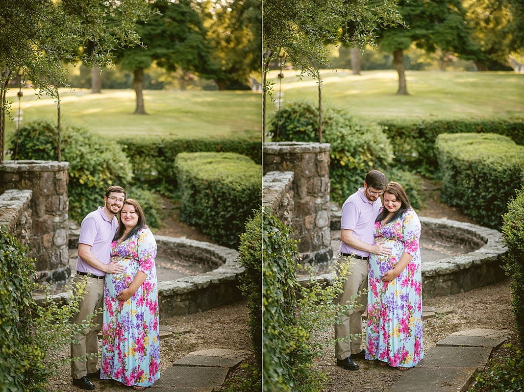 maternity photoshoot at Memorial Park in Memphis, TN