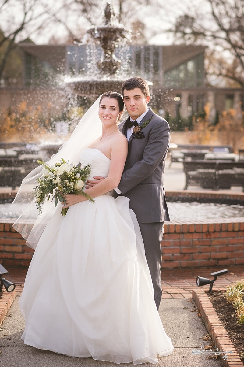 bridal portraits in the rose garden at memphis botanic garden